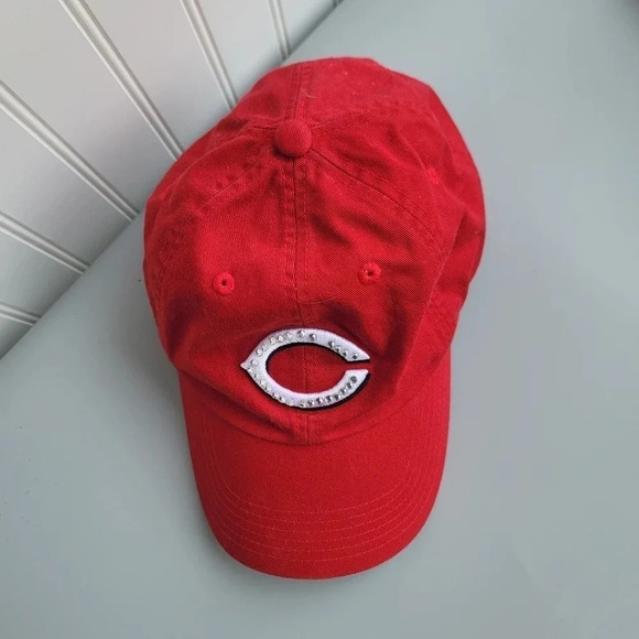 Cincinnati Reds "C" Franchise Twins Enterprise MLB Red Embroidered Cap Cotton OS - Picture 5 of 9